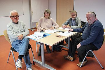 Die Redaktion des Seniorenmagazins (v.l.): Reiner Cochem, Evelyn Burkhart, Joachim Koschewski, Klaus Stöppler.