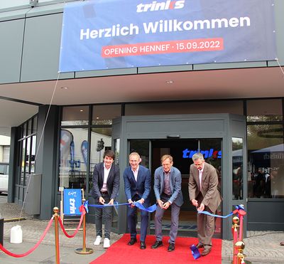 Offizielle Eröffnung (v.l.): Bürgermeister Mario Dahm, Michael Stadlmann, Stephan Fahrig und Frank Heine.
