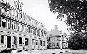 Frankfurter Straße, Post und Historisches Rathaus ca. 1930