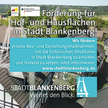 Jetzt informieren: Förderung für Hof- und Hausflächen in Stadt Blankenberg.