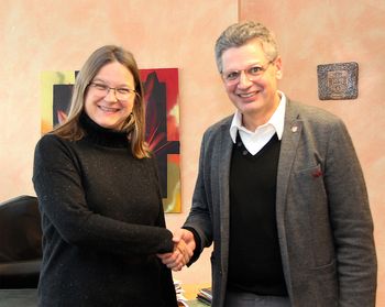 Kirstin Krässel mit Bürgermeister Klaus Pipke