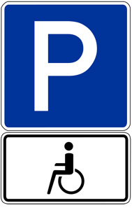 Parkschild Behindertenparkplatz