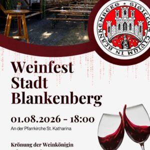 Plakat Weinfest in Stadt Blankenberg