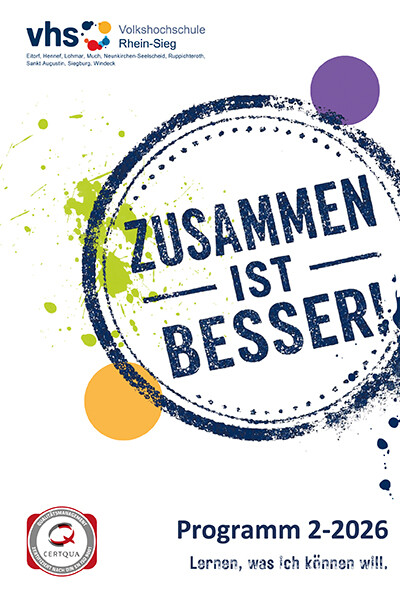 VHS Rhein-Sieg Titelseite Programmheft der VHS Rhein-Sieg für das Wintersemester 2026